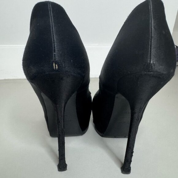 Yves Saint Laurent Tribtoo 80 Pumps – Black Leather – Size 6.5 / EU 36.5 - Picture 5 of 16